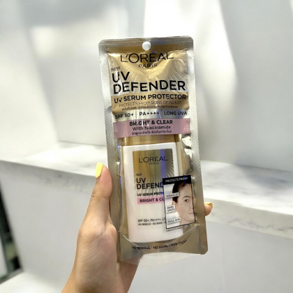 Kem Chống Nắng L’Oreal Paris UV Defender Bright & Clear UV Serum Protector SPF 50+ PA++++ Kem Chống Nắng L’Oreal Paris UV Defender Bright & Clear UV Serum Protector SPF 50+ PA++++
