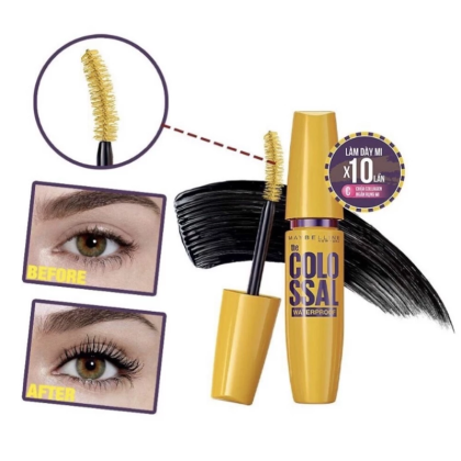 Mascara Maybelline The Colossal Dày Dài Mi Cong Mi Màu Vàng