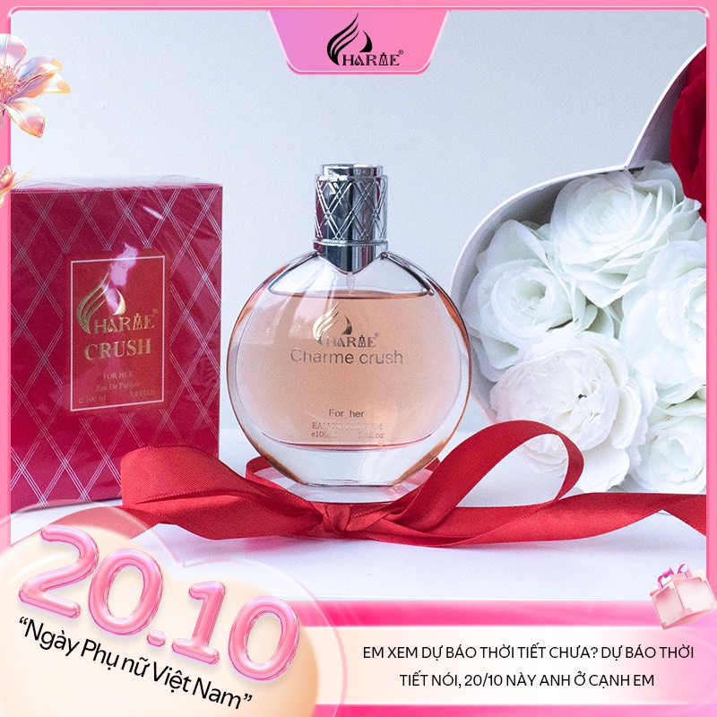 Cùng nước hoa Charme đem những món quà ngọt ngào đến những người phụ nữ yêu thương nhân ngày 20/10 Cùng nước hoa Charme đem những món quà ngọt ngào đến những người phụ nữ yêu thương nhân ngày 20/10