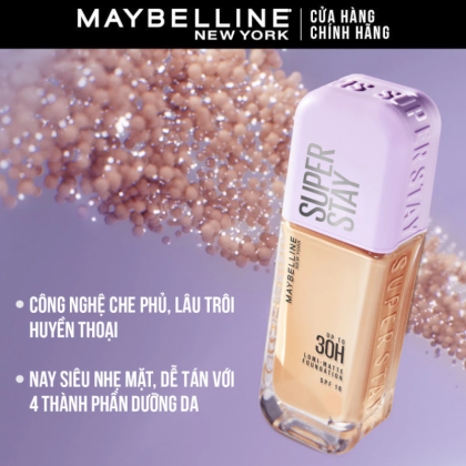 Kem Nền Maybelline New York Nắp Tím Lâu Trôi Super Stay Up To 30H SPF16 35ml Kem Nền Maybelline New York Nắp Tím Lâu Trôi Super Stay Up To 30H SPF16 35ml