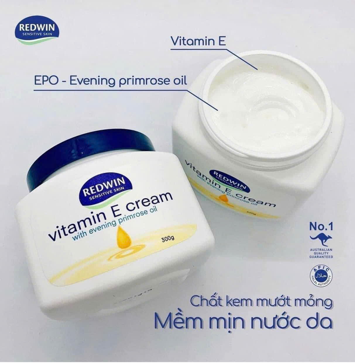 Kem Dưỡng Ẩm Sáng Da Vitamin E Redwin Úc (300g) Kem Dưỡng Ẩm Sáng Da Vitamin E Redwin Úc (300g)