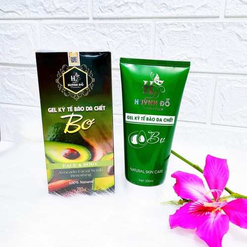 Gel Kỳ Tế Bào Da Chết Bơ Cho Mặt Và Body Huỳnh Đỗ 200ml