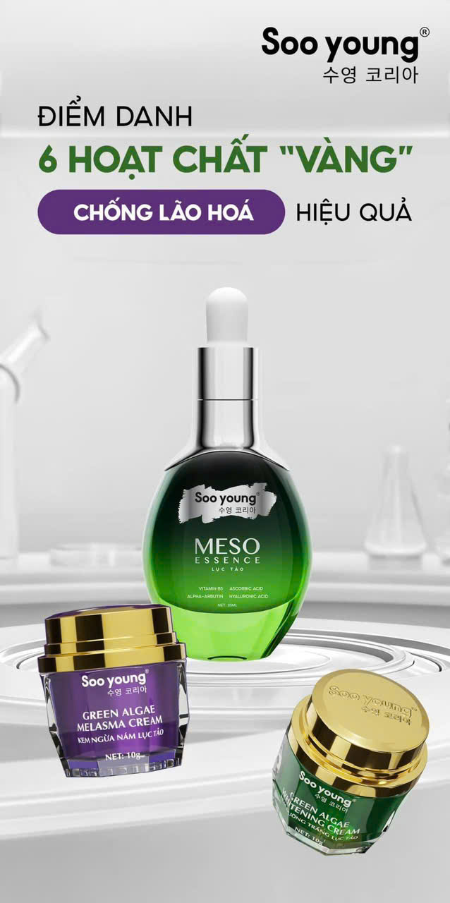Điểm danh 6 hoạt chất vàng chống lão hóa hiệu quả của nhà Soo Young