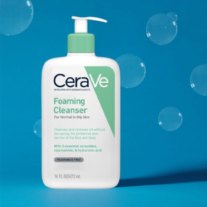Sữa Rửa Mặt Tạo Bọt Dịu Nhẹ Cerave Foaming Cleanser Màu Xanh Ngọc Dành cho da dầu