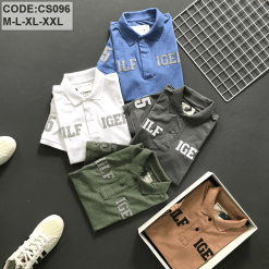 Áo Thun Polo Nam Cổ Bẻ Thêu Đắp Chữ - CS096