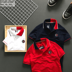 Áo Thun Nam Có Cổ Logo TM Cao Cấp - CS097