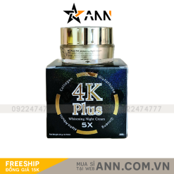 Kem Dưỡng Trắng Da Ban Đêm 4K Plus 5X Màu Đen - 8858955005357