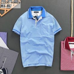 Áo Thun Polo Sọc Nam Cổ Bẻ Có Túi - AS024