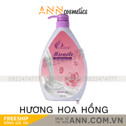 Sữa Tắm Nước Hoa Charme Miracle 1000ml Hương Hoa Hồng - 8936194690234