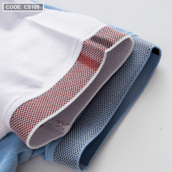 Áo thun nam cổ bẻ thêu hình két - CS105