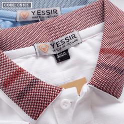 Áo thun nam cổ bẻ thêu hình két - CS105