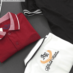 Áo thun nam cổ bẻ thêu sau lưng - CS106