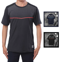 Áo Thun Nam Cổ Tròn Thể Thao Phối Sọc - AB204