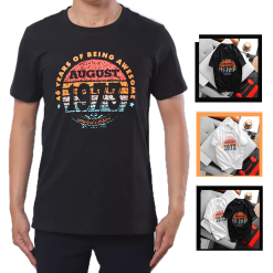 Áo Thun Nam Cotton Cổ Tròn In Hình Đẹp - AB389