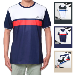 Áo Thun Nam Cá Sấu Cổ Tròn Phối Màu - AB393