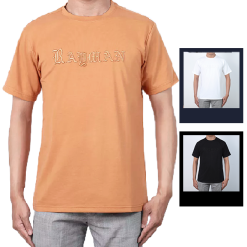 Áo Thun Nam Cổ Tròn Cotton Thêu Chữ Nổi Cao Cấp - AB410