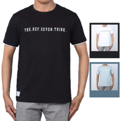 Áo Thun Nam Cổ Tròn Tay Ngắn In Chữ - AB414