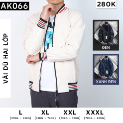 Áo Khoác Nam Dù 2 Lớp Bomber Phối Sọc - AK066
