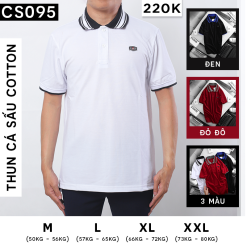 Áo Thun Polo Nam Cổ Phối Bo Sọc - CS095