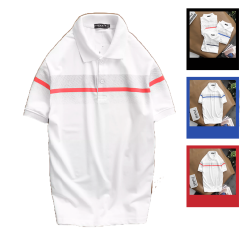 Áo Thun Nam Có Cổ Tay Ngắn Phối Sọc - CS149
