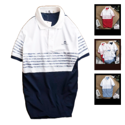 Áo Thun Nam Polo In Sọc Màu Cao Cấp - CS154