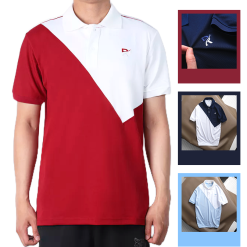 Áo Thun Nam Cá Sấu Có Cổ Phối 2 Màu Thêu Logo - CS169