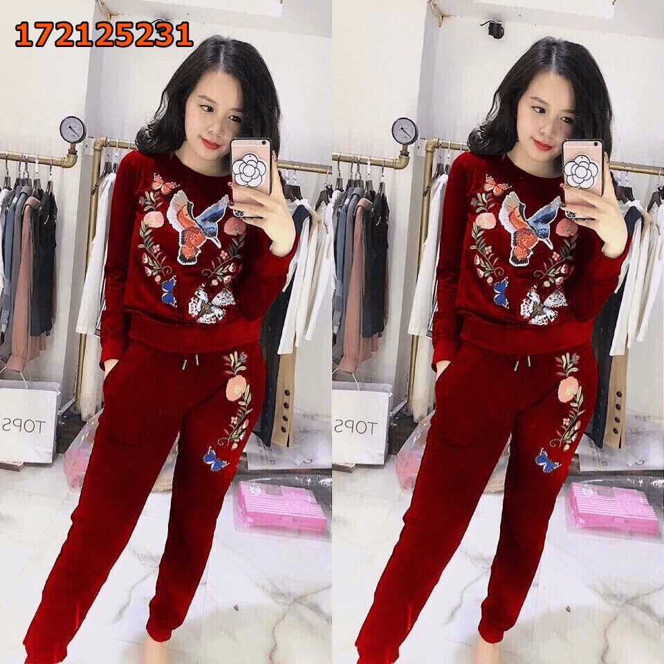 Đồ bộ thu đông nữ trẻ trung và cá tính năm 2019