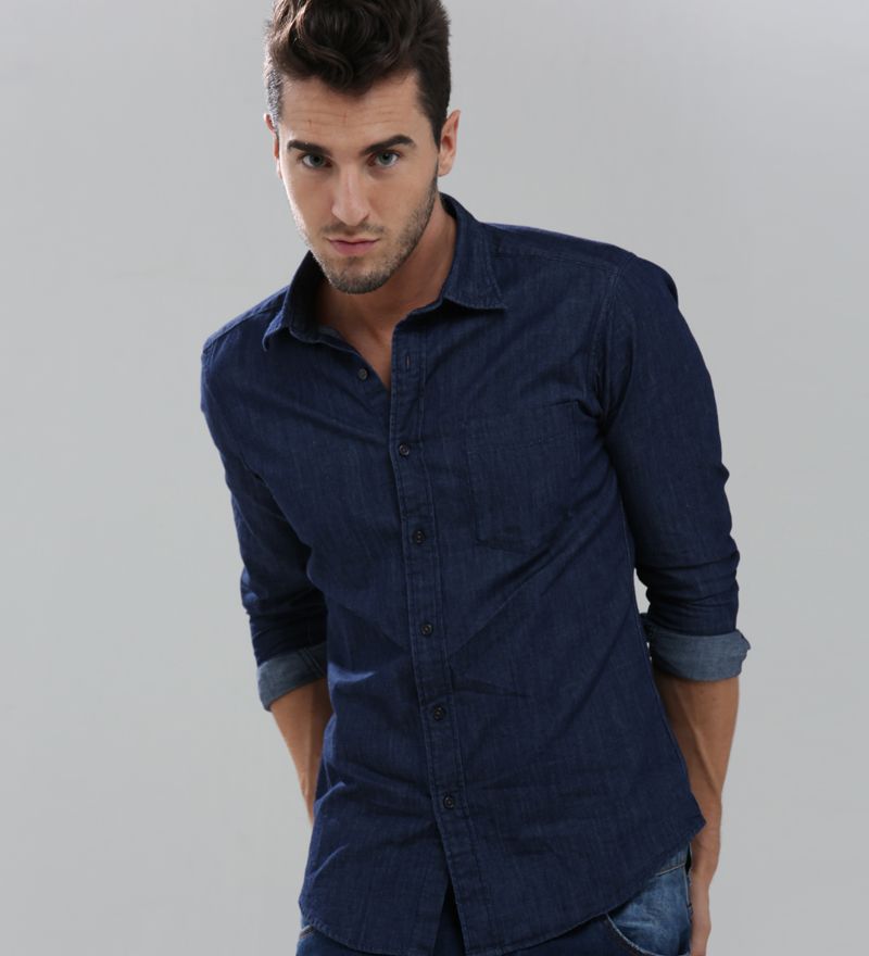 Hướng dẫn phối áo sơ mi nam denim đẹp mạnh mẽ chuẩn 2019