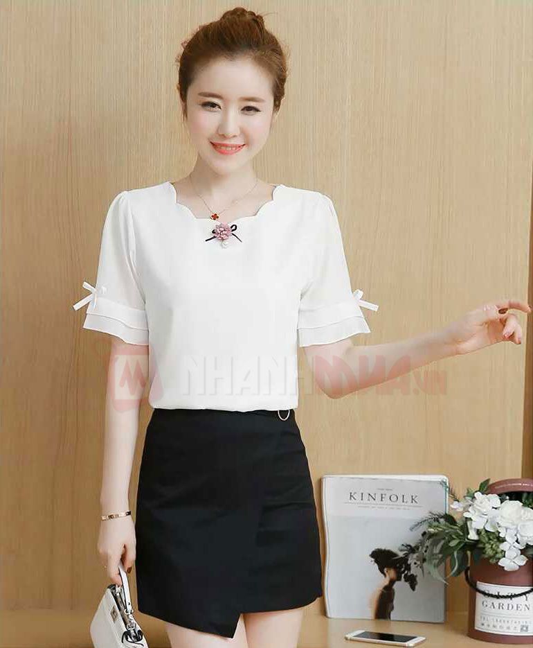 Lựa chọn áo sơ mi nữ trắng cách điệu đẹp của năm 2019