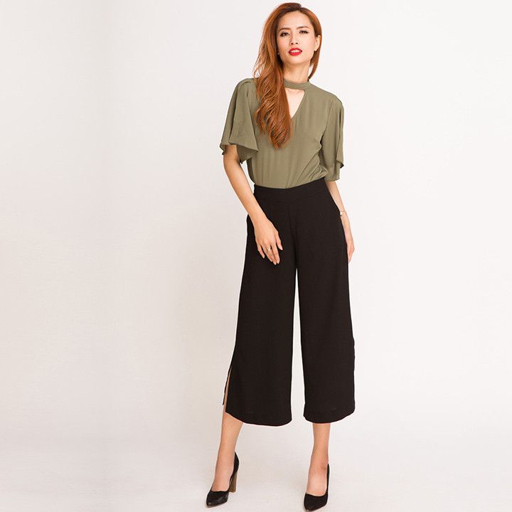 Mẹo phối đồ đẹp ấn tượng với quần ống rộng Culottes