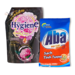 Nước giặt, bột giặt, nước xả