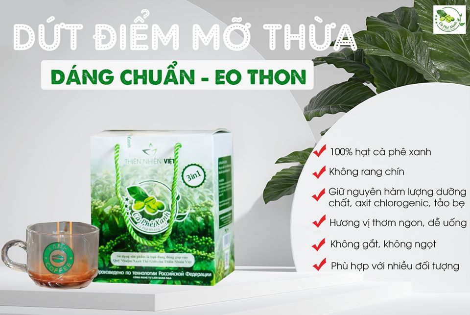 BÁI BAI MỠ THỪA, CÓ NGAY DÁNG CHUẨN, EO THON VỚI CÀ PHÊ XANH