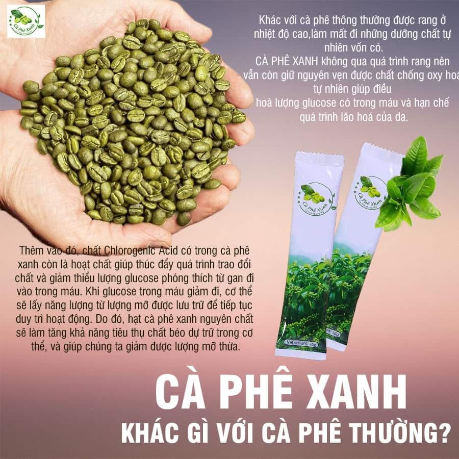 CÀ PHÊ XANH KHÔNG RANG KHÁC GÌ VỚI CÀ PHÊ THƯỜNG?