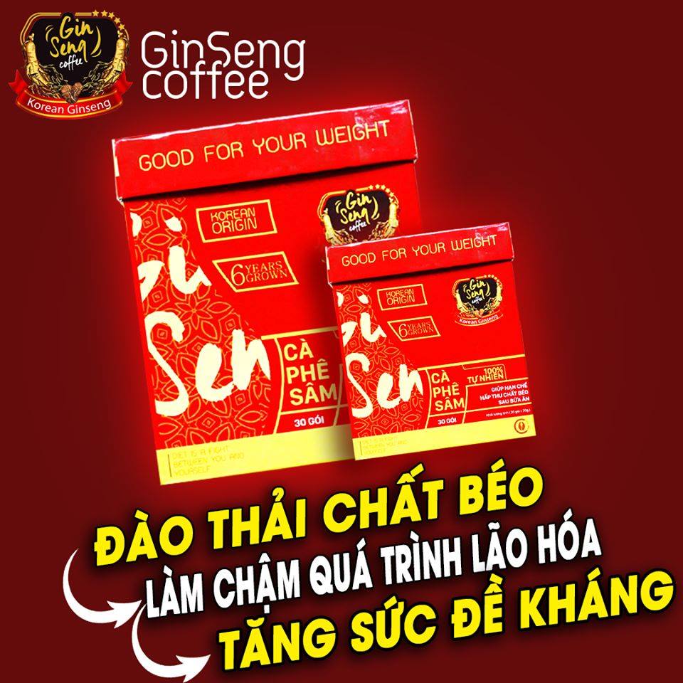 Cà phê Sâm giảm cân an toàn GinSeng Coffee