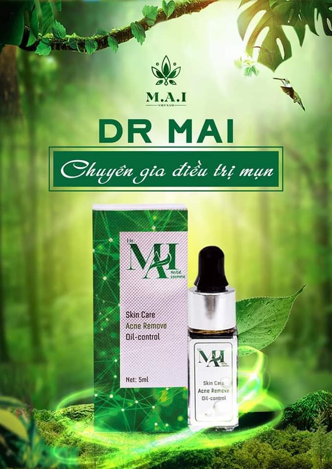 Đặc tính của DR.MAI là gom cồi, khô cồi & đẩy nhân mụn lên trên bề mặt da