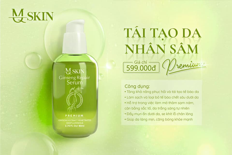Serum tái tạo da không sưng nhân sâm MQ Skin