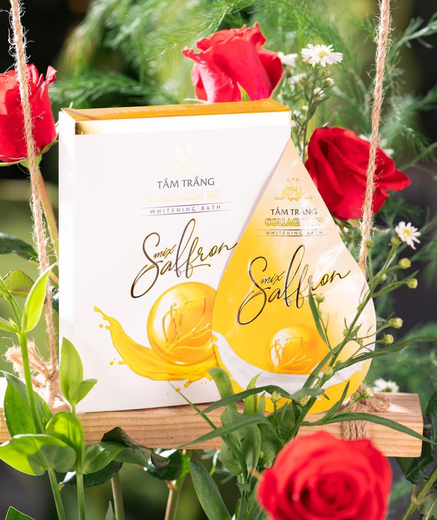 Tắm trắng Collagen X3 Luxury Mix Saffron chính hãng Mỹ Phẩm Đông Anh