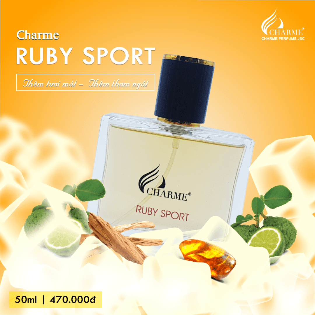 Nước hoa nam Charme Ruby Sport nước hoa thể thao cho ngày hè năng động