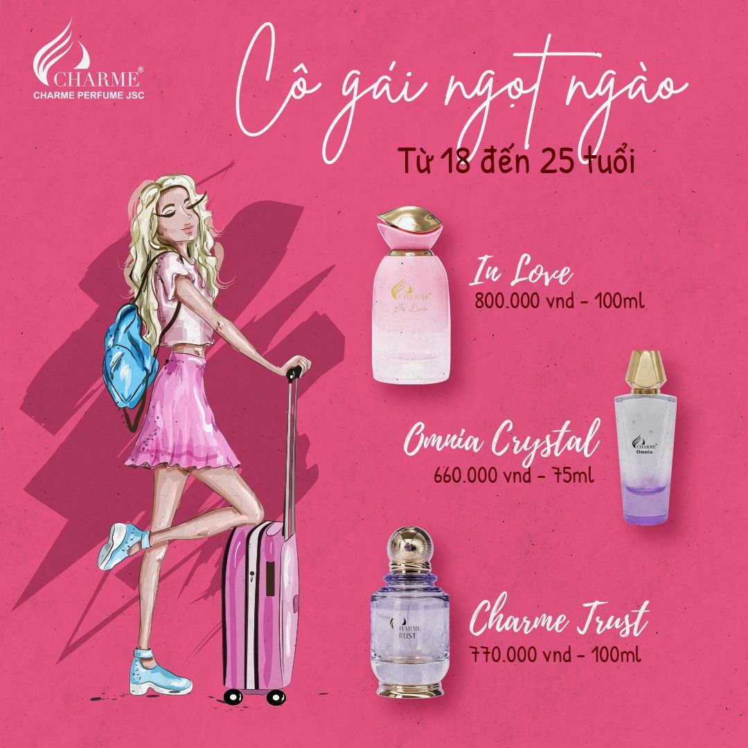 Chọn nước hoa Charme theo độ tuổi Chọn nước hoa Charme theo độ tuổi