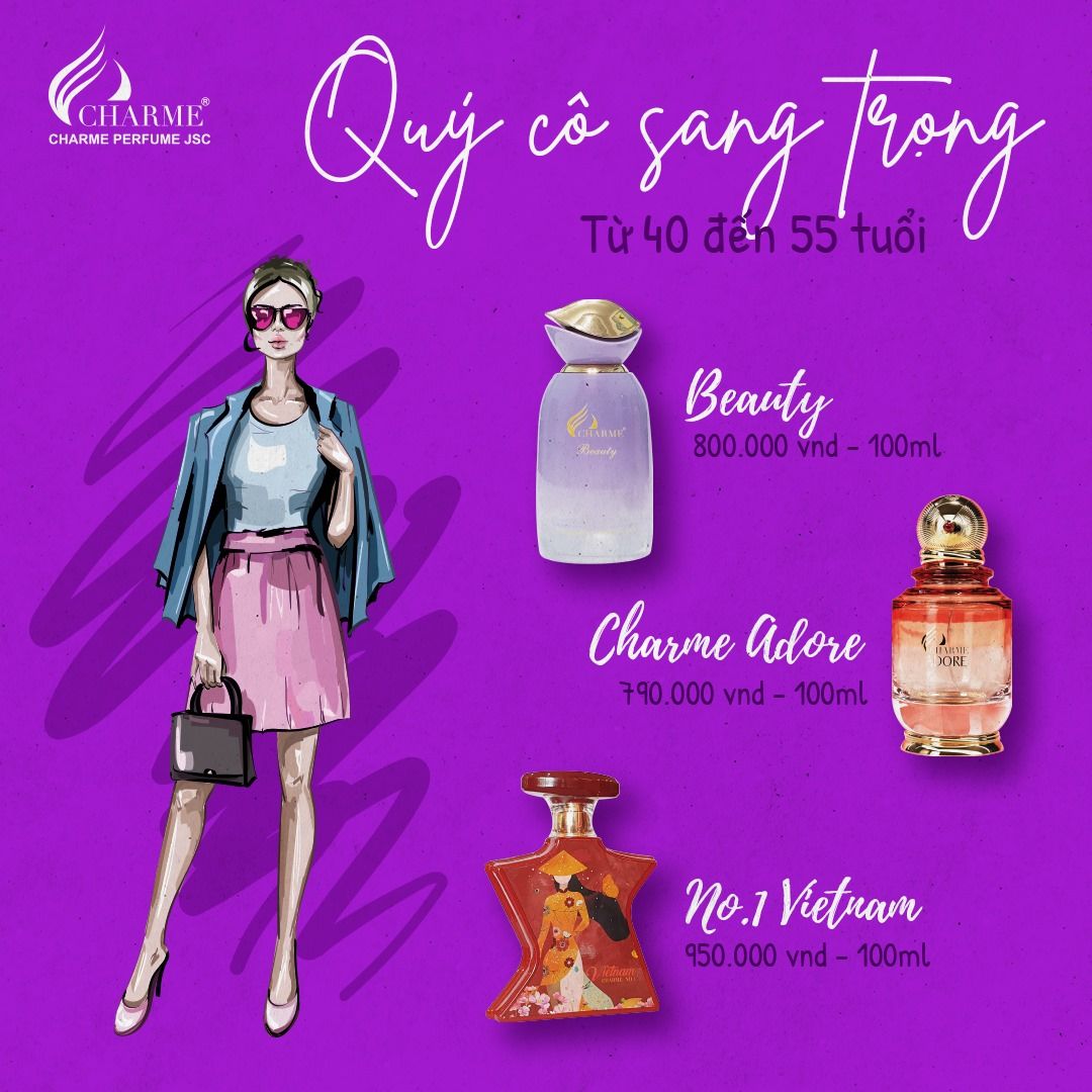 Chọn nước hoa Charme theo độ tuổi Chọn nước hoa Charme theo độ tuổi