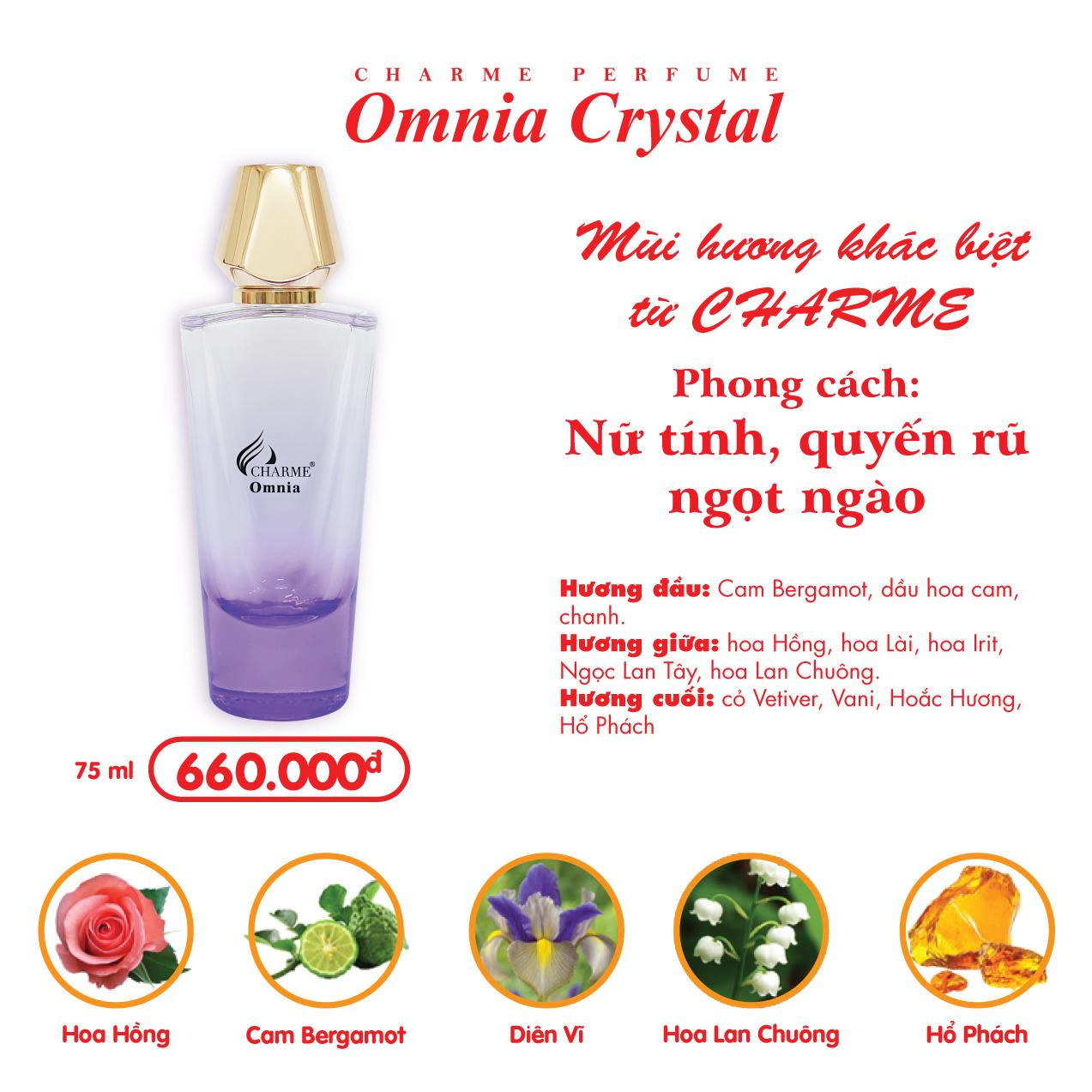 Nước hoa nữ Charme OMNIA CRYSTAL 75ml Nước hoa nữ Charme OMNIA CRYSTAL 75ml