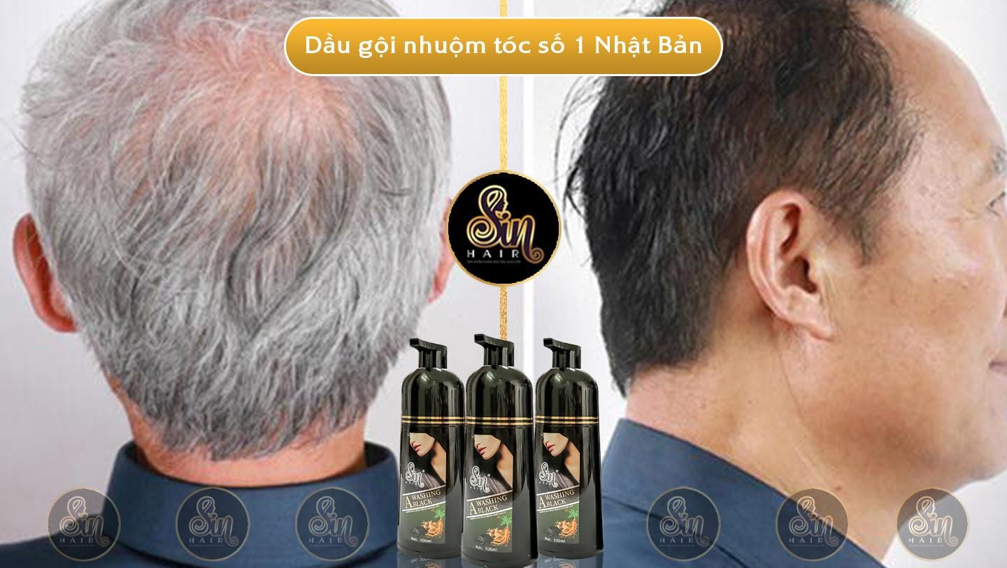 Dầu gội phủ tóc bạc nhân sâm Sin Hair Dầu gội phủ tóc bạc nhân sâm Sin Hair