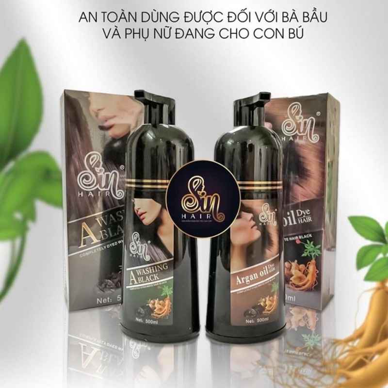 Dầu gội phủ tóc bạc nhân sâm Sin Hair