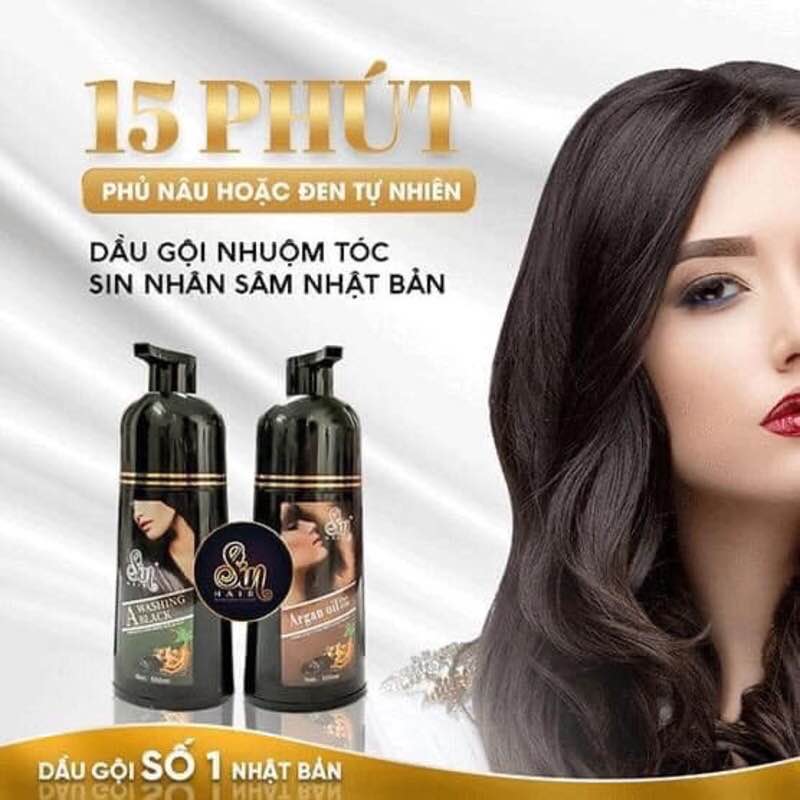 Dầu gội phủ tóc bạc Sin Hair - chỉ cần gội là đã phủ bạc được 100% Dầu gội phủ tóc bạc Sin Hair - chỉ cần gội là đã phủ bạc được 100%