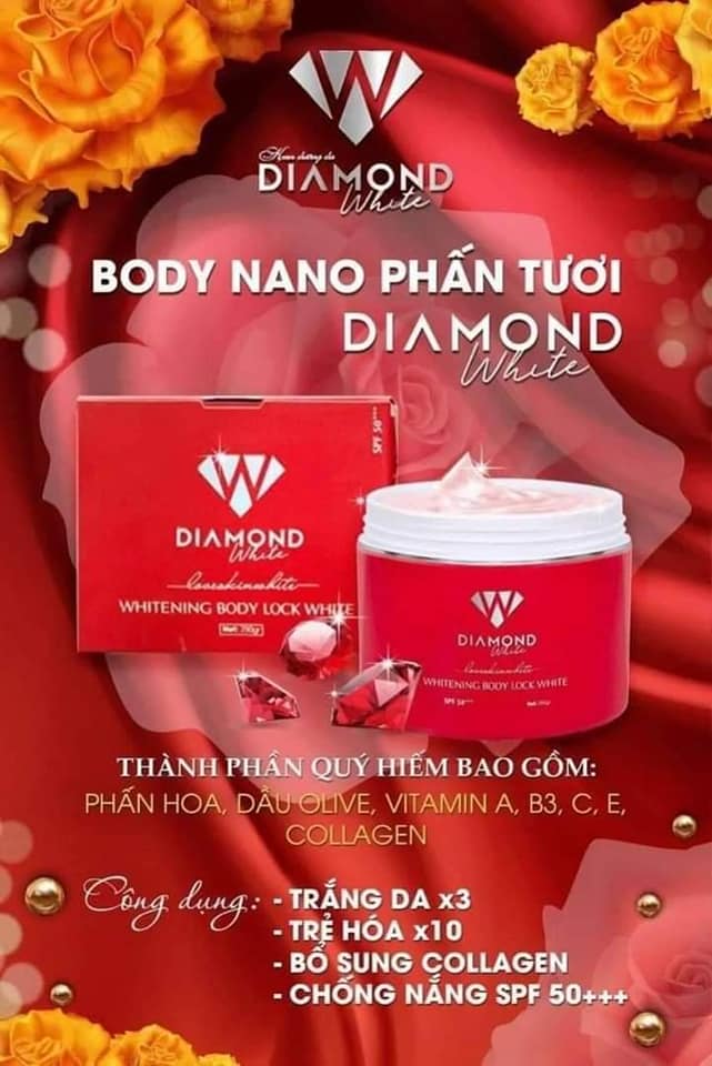Kem Body Nano Phấn Tươi Diamond White Kem Body Nano Phấn Tươi Diamond White