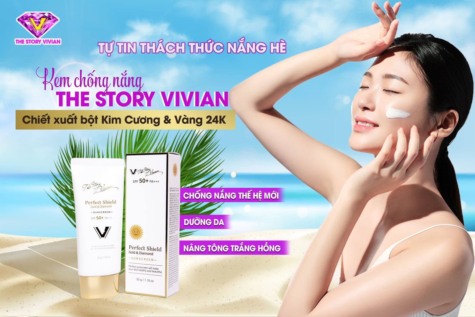 Kem chống nắng the story vivian Kem chống nắng the story vivian