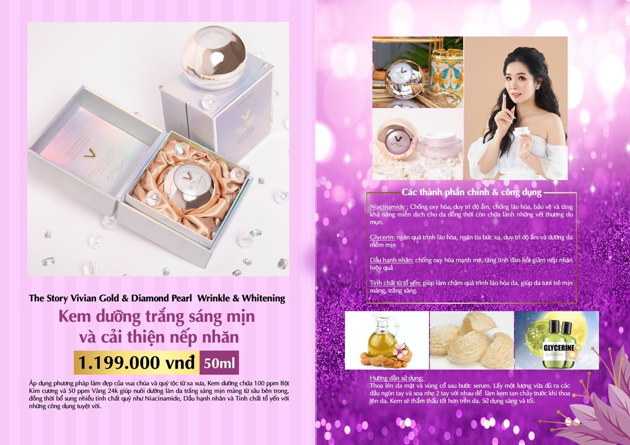 Kem face dưỡng trắng & cải thiện nếp nhăn The Story Vivian chính hãng Kem face dưỡng trắng & cải thiện nếp nhăn The Story Vivian chính hãng