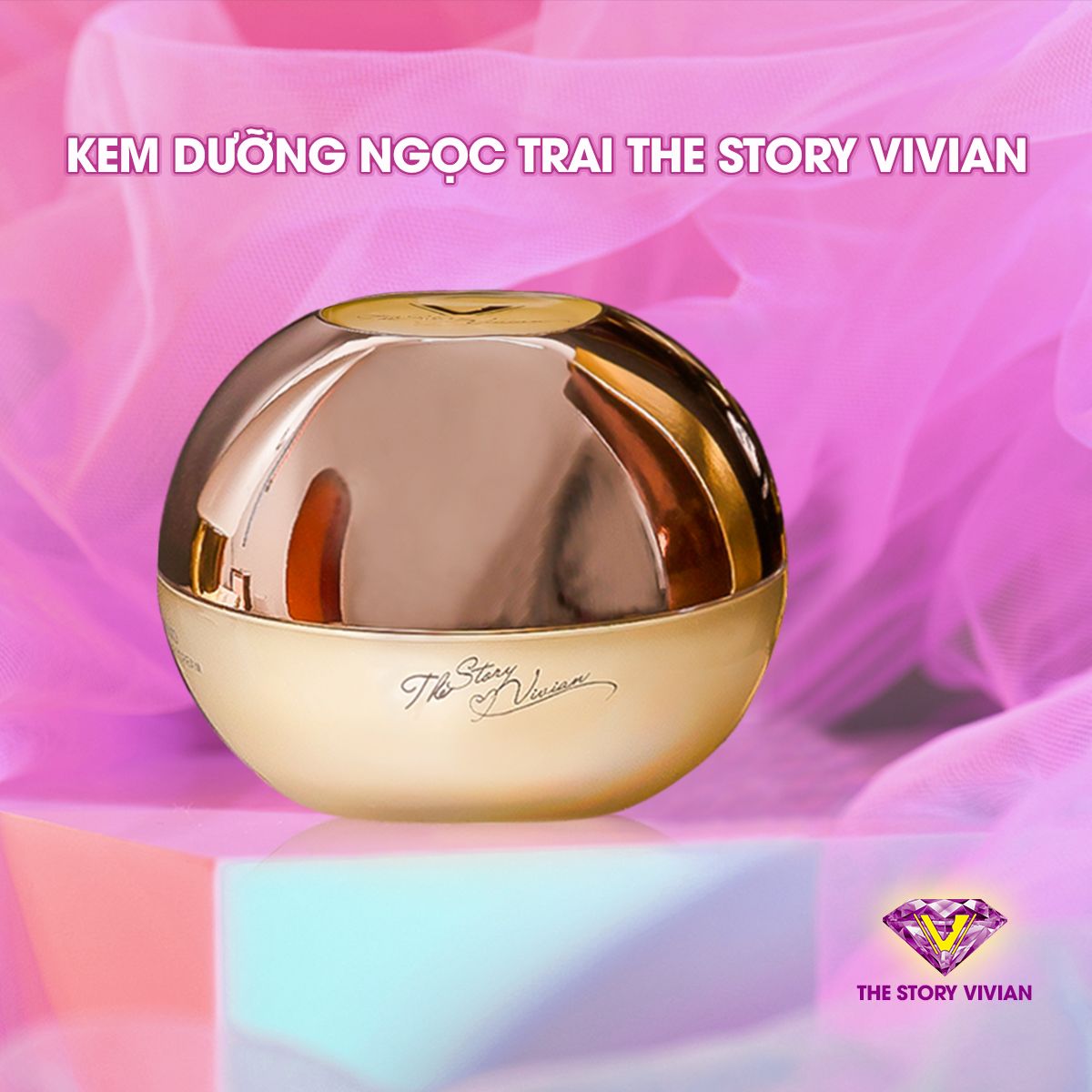 Kem Face dướng trắng da ngoc trai ban ngày The Story Vivian chính hãng