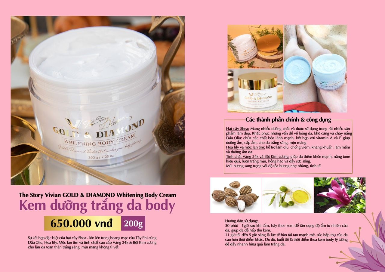 Kem dưỡng trắng da body The Story Vivian chính hãng Kem dưỡng trắng da body The Story Vivian chính hãng
