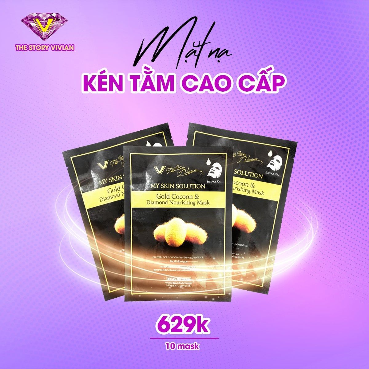 Mặt nạ kén tầm The Story Vivian chính hãng Mặt nạ kén tầm The Story Vivian chính hãng